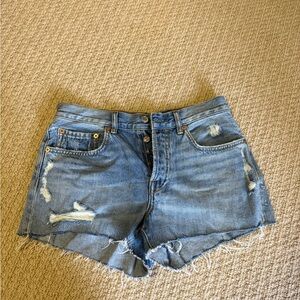 Women's AllSaints Distressed Denim Shorts